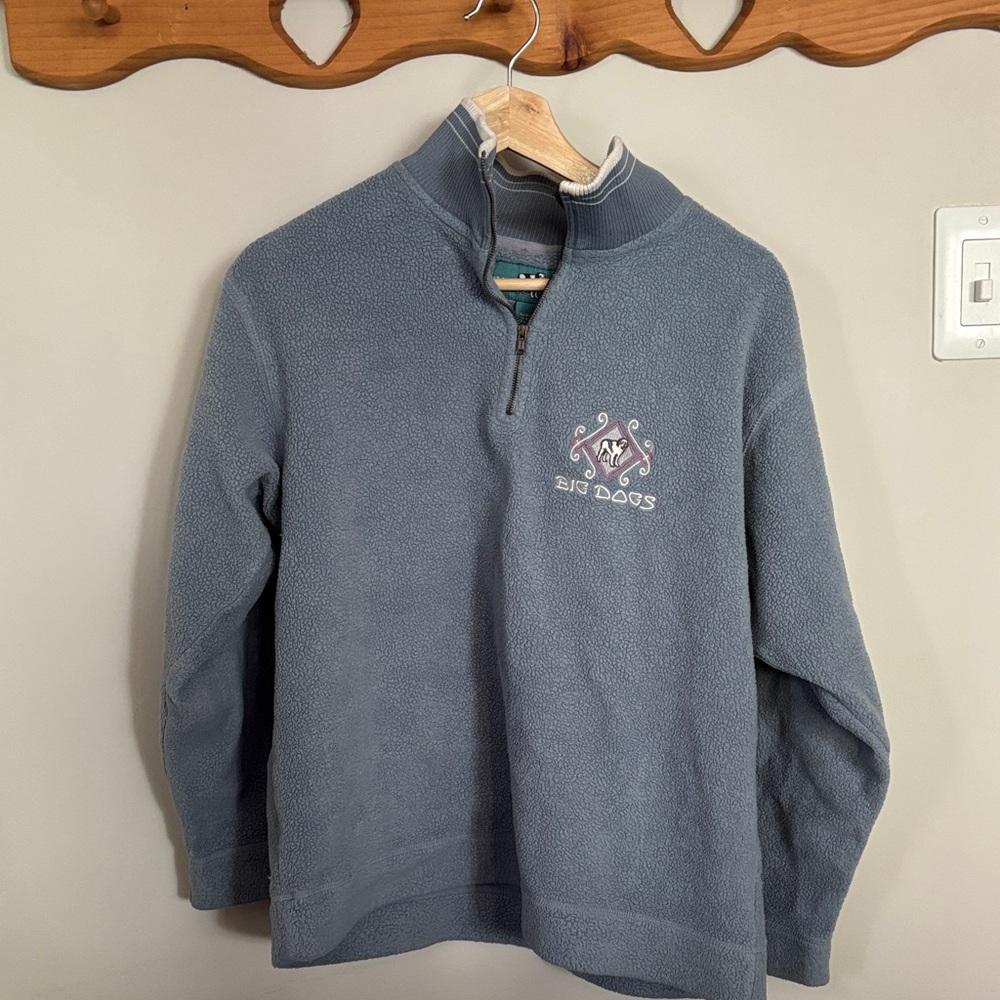 Big Dogs Men's Blue Zip-Up Sweater
